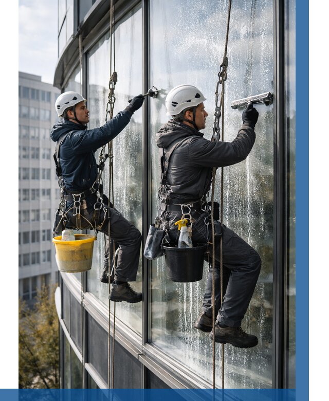 Мойка панорамных окон в Краснокамске от 355 р. заказать у ВЫСОТНИК-Кнм