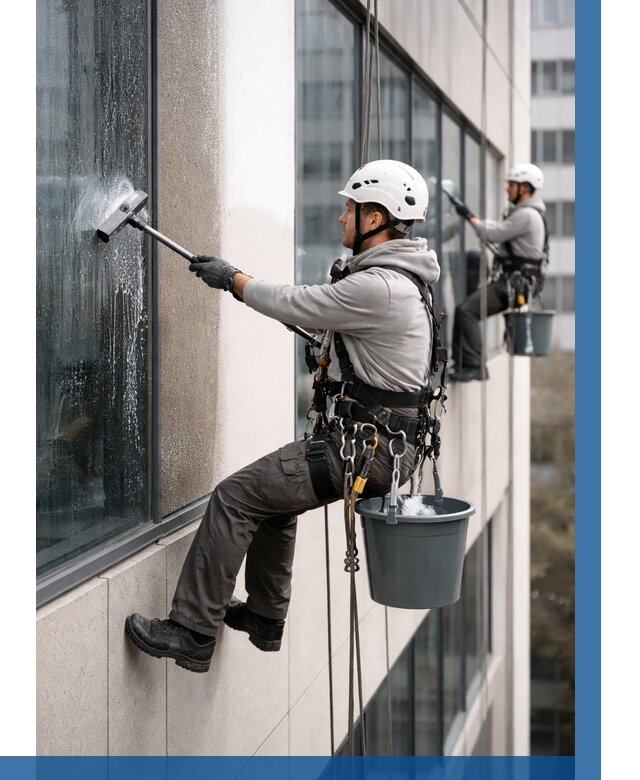 Мойка фасадов зданий в Краснокамске под ключ от 355 р. | ВЫСОТНИК-Кнм