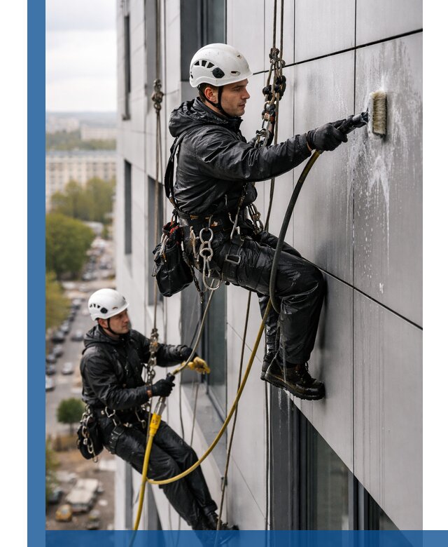 Профессиональная мойка фасада из композита в Краснокамске