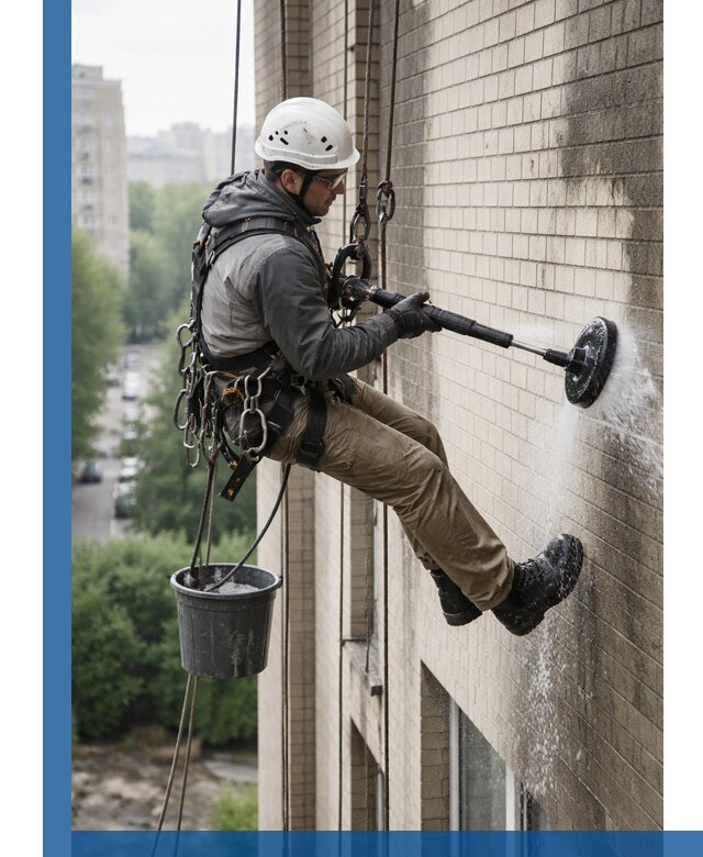 Очистка фасада от копоти в Краснокамске профессионально и безопасно