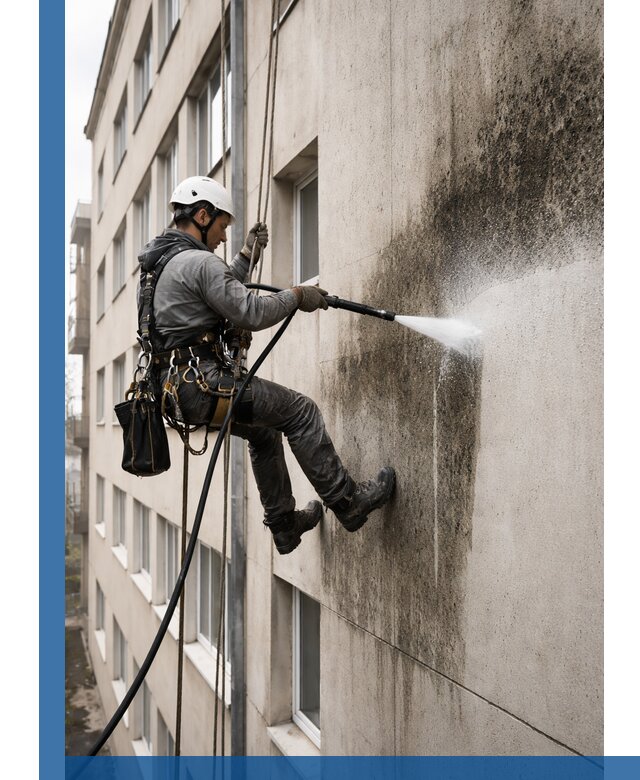 Профессиональная очистка фасадов от плесени в Краснокамске