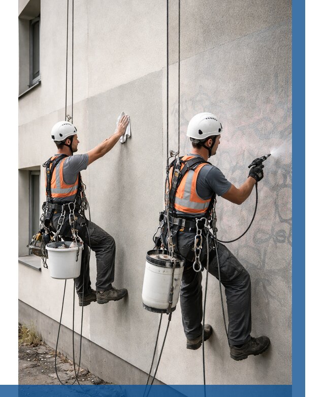 Антиграффити покрытие фасада в Краснокамске от 608 р. | ВЫСОТНИК-Кнм