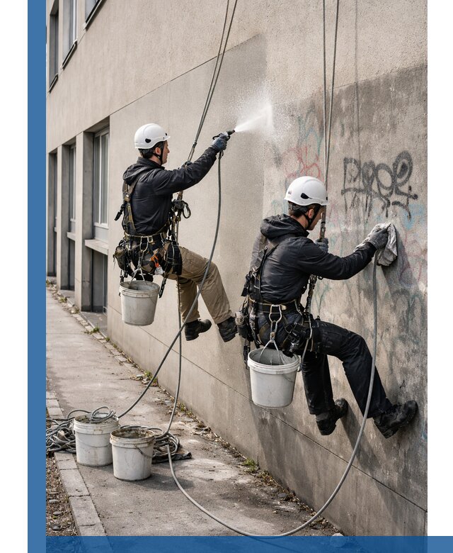 Антиграффити покрытие фасада с защитой от надписей в Краснокамске