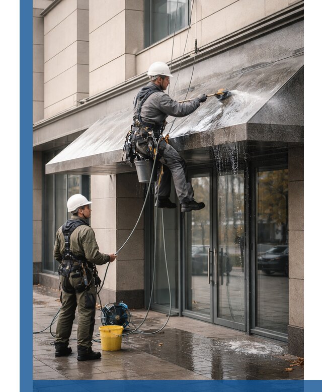 Профессиональная мойка козырьков и навесов в Краснокамске