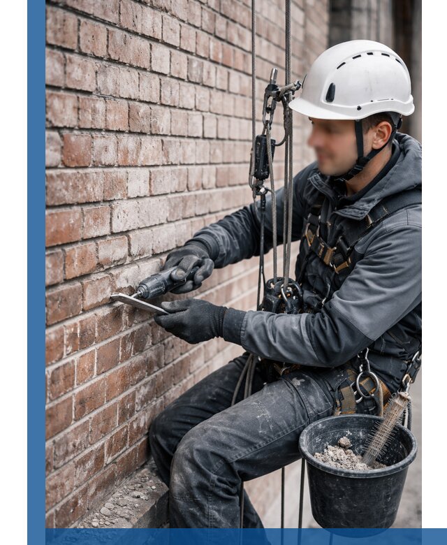 Расшивка кирпичных швов фасадов и стен, ремонт в Краснокамске