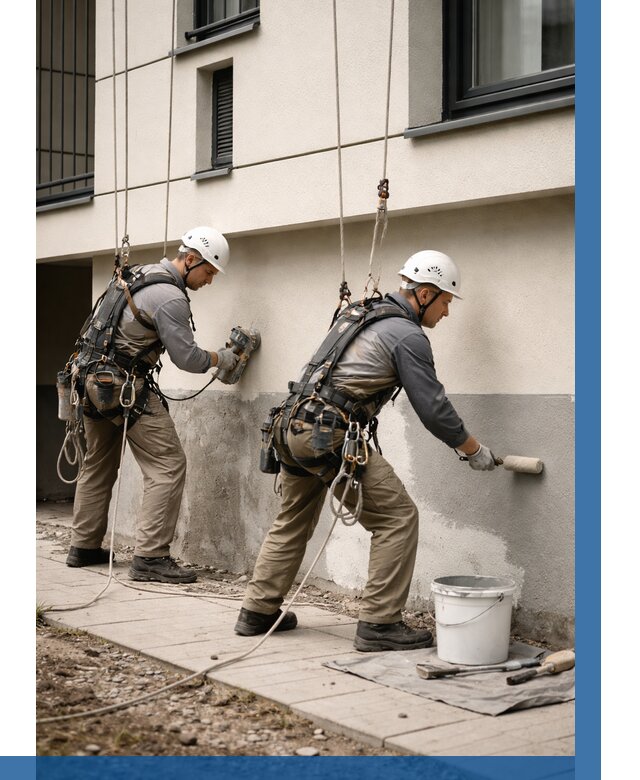 Окраска цоколя здания в Краснокамске от 456 р. под ключ | ВЫСОТНИК-Кнм