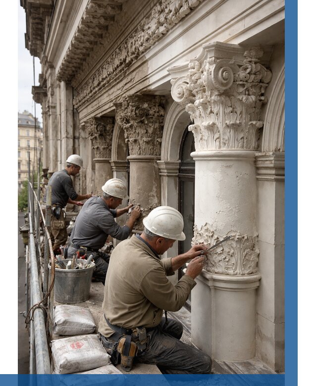 Реставрация фасадной лепнины в Краснокамске от 2534 р. | ВЫСОТНИК-Кнм