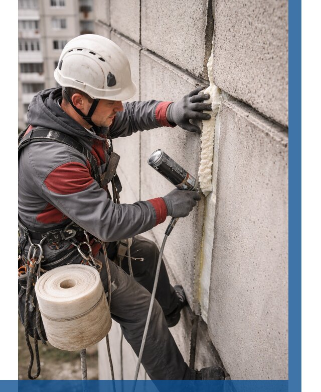 Утепление межпанельных швов в Краснокамске от 710 р. | ВЫСОТНИК-Кнм