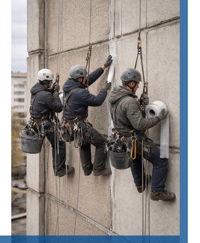 Ремонт межпанельных швов в Краснокамске от 760 р. | ВЫСОТНИК-Кнм