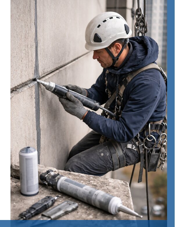 Вторичная герметизация швов в Краснокамске от 456 р. | ВЫСОТНИК-Кнм