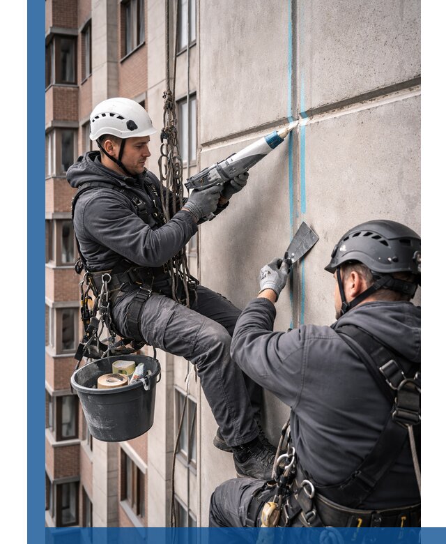 Вторичная герметизация швов фасада и кровли в Краснокамске