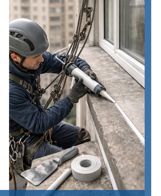 Герметизация балконного козырька в Краснокамске от 4562 р. | ВЫСОТНИК-Кнм