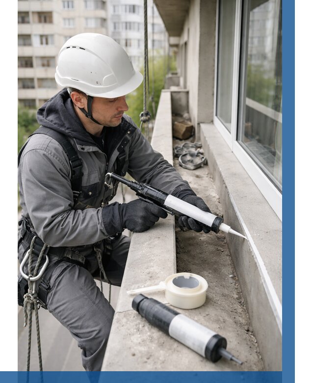 Герметизация швов лоджии в Краснокамске от 4562 р. | ВЫСОТНИК-Кнм