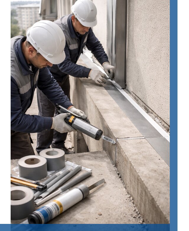 Герметизация примыкания балкона в Краснокамске от 4562 р. | ВЫСОТНИК-Кнм