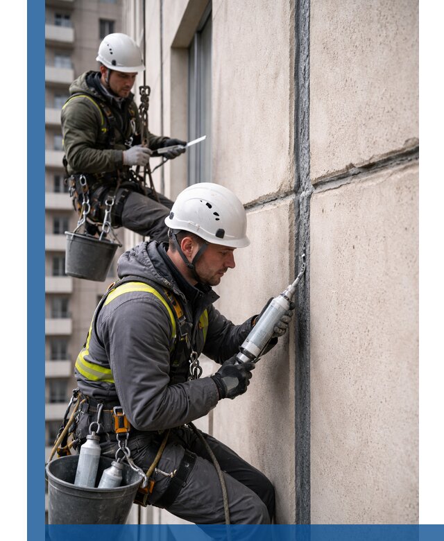 Герметизация деформационных швов фасада в Краснокамске качественно