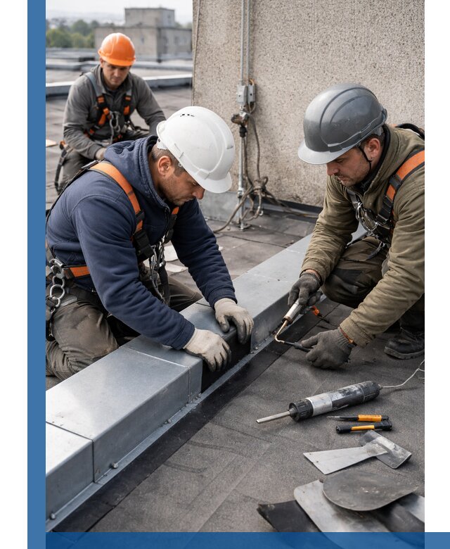 Ремонт кровельных примыканий в Краснокамске профессионально