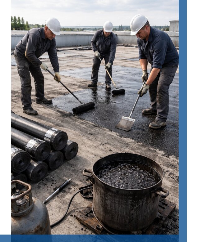 Гидроизоляция кровли мастикой в Краснокамске от 608 р. | ВЫСОТНИК-Кнм