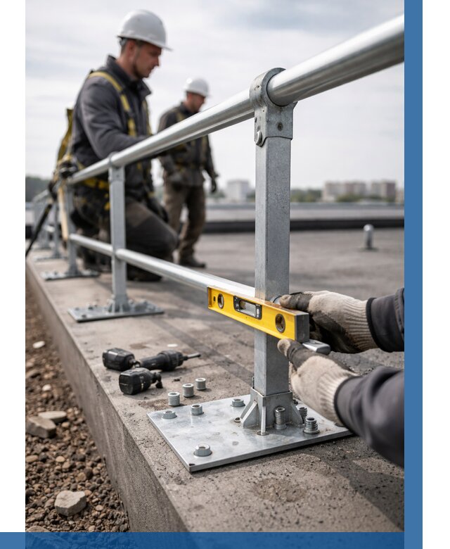 Монтаж кровельного ограждения в Краснокамске от 1216 р. | ВЫСОТНИК-Кнм