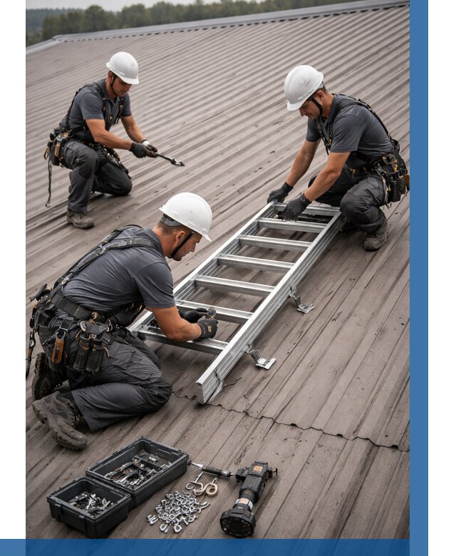 Монтаж кровельной лестницы в Краснокамске от 4562 р. | ВЫСОТНИК-Кнм