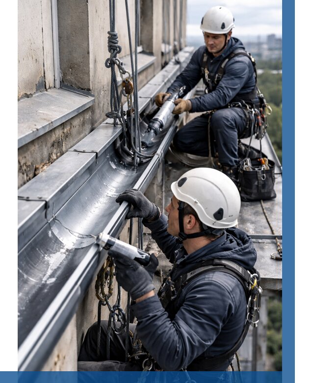 Ремонт водосточных желобов в Краснокамске от 6589 р. | ВЫСОТНИК-Кнм