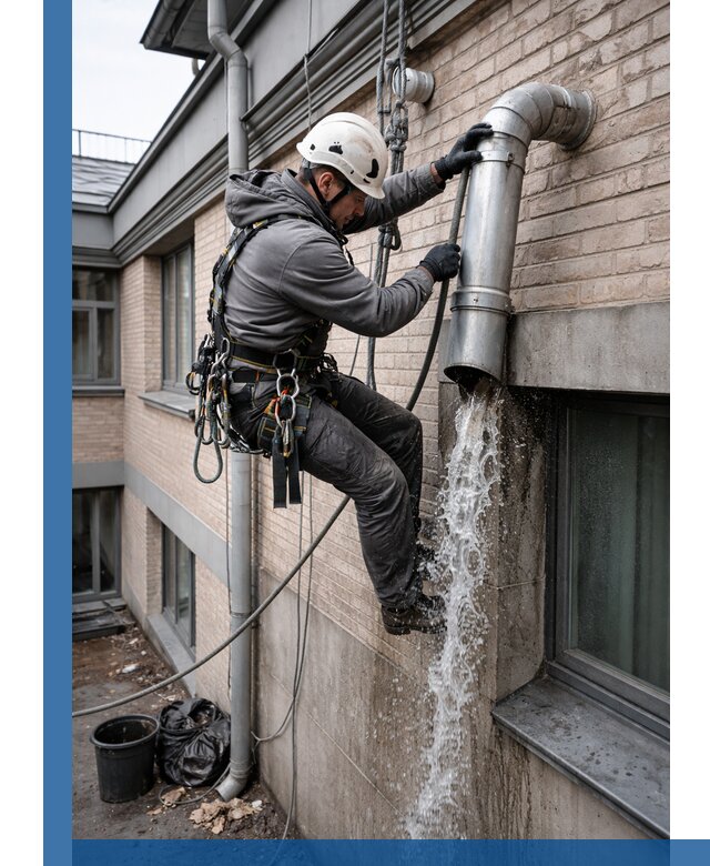 Профессиональная прочистка водосточных труб в Краснокамске с гарантией