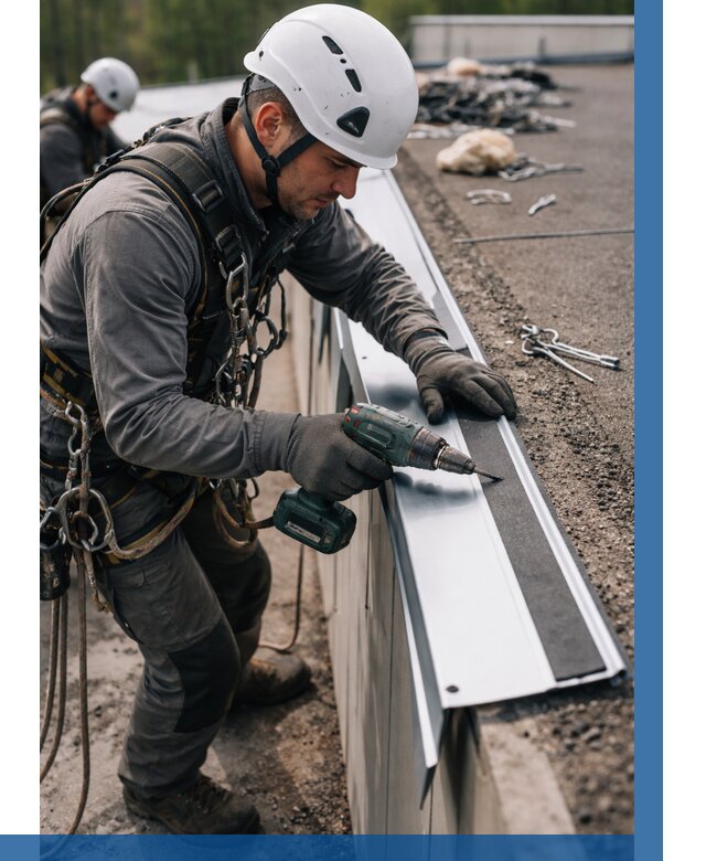 Монтаж капельника на кровле в Краснокамске от 304 р. | ВЫСОТНИК-Кнм