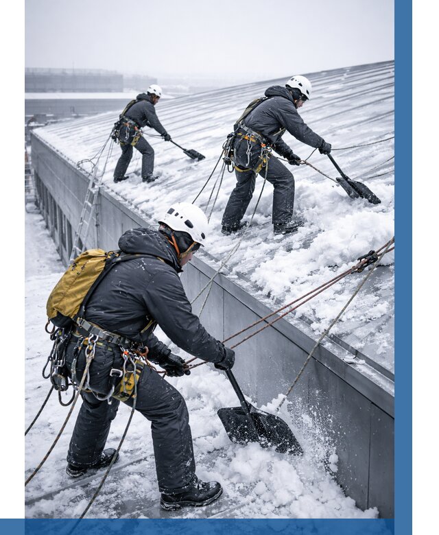 Очистка навесов от снега в Краснокамске от 4562 р. | ВЫСОТНИК-Кнм