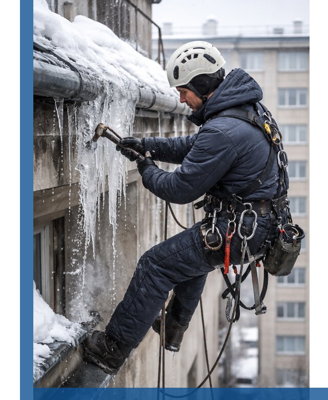 Удаление наледи и чистка водостоков в Краснокамске оперативно и безопасно