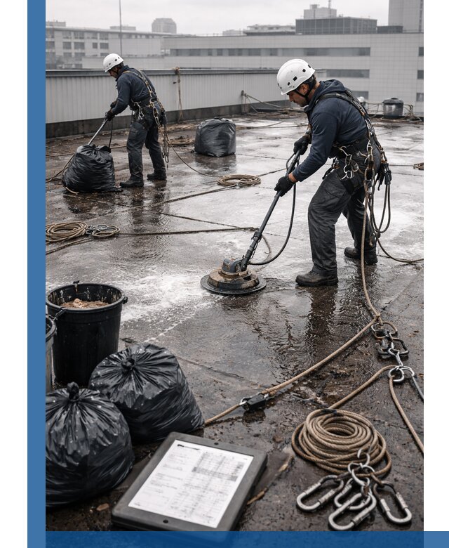 Плановая очистка кровли по графику в Краснокамске для безопасности