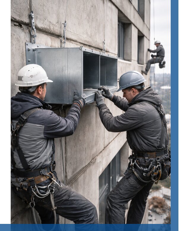 Монтаж вентиляционных коробов в Краснокамске от 3041 р. | ВЫСОТНИК-Кнм