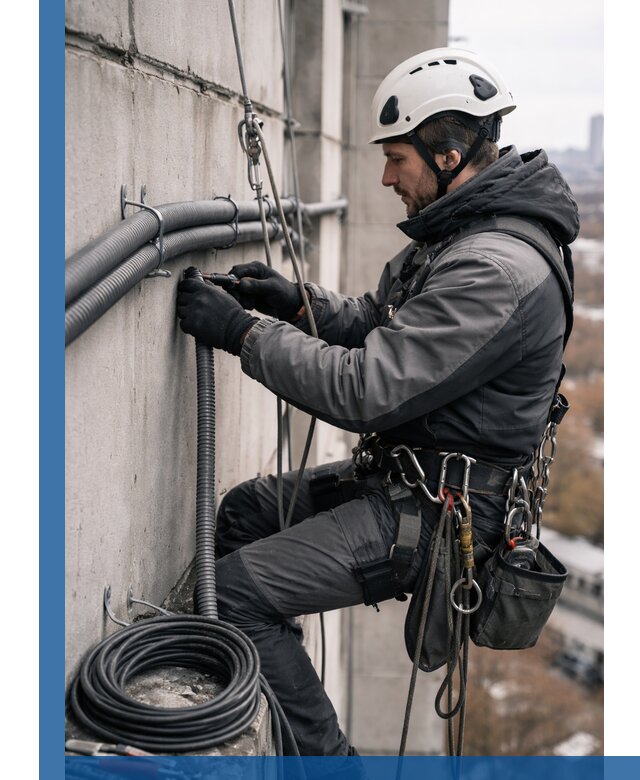 Профессиональный монтаж гофры для кабеля в Краснокамске с гарантией