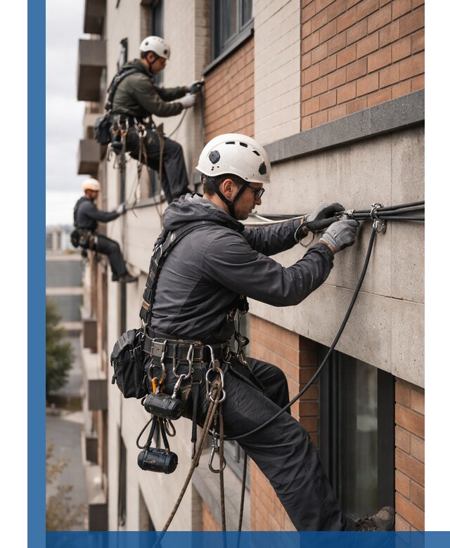 Крепление кабеля на фасаде монтаж и крепеж в Краснокамске