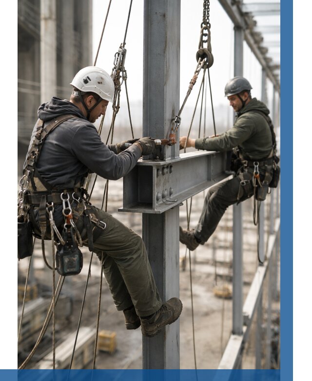 Монтаж металлоконструкций на высоте в Краснокамске от 3548 р. | ВЫСОТНИК-Кнм