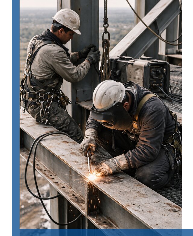 Высотные сварочные работы в Краснокамске для промышленных объектов