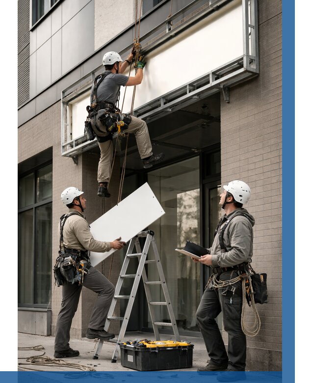 Монтаж светового короба в Краснокамске от 6589 р. | ВЫСОТНИК-Кнм