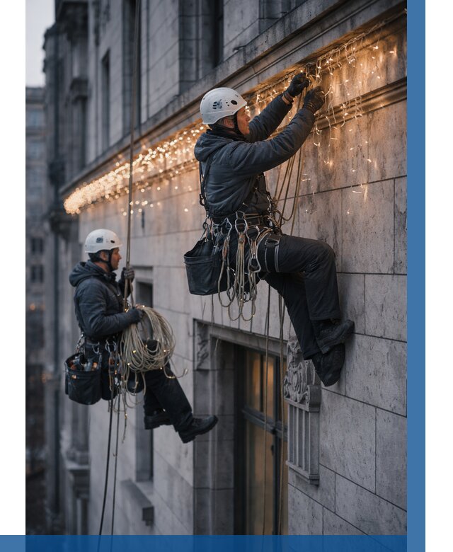 Монтаж новогодней иллюминации в Краснокамске от 8616 р. | ВЫСОТНИК-Кнм