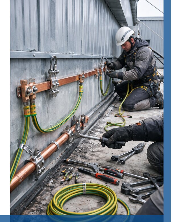 Монтаж заземления здания в Краснокамске от 25343 р. | ВЫСОТНИК-Кнм