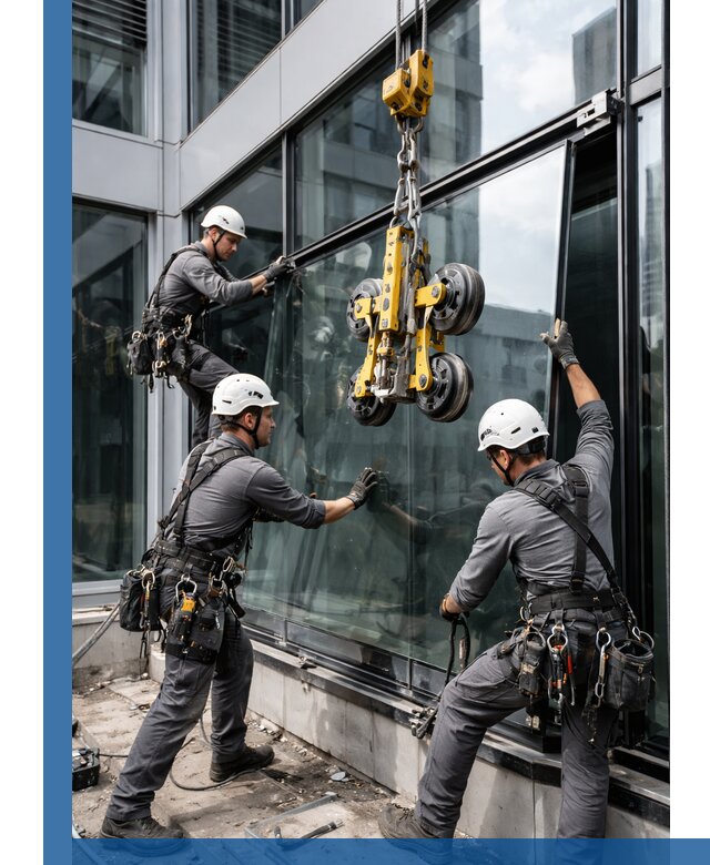 Структурное остекление фасадов в Краснокамске монтаж и обслуживание