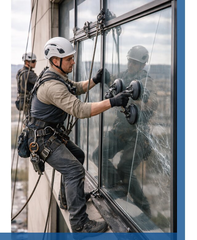 Замена стекла в витраже в Краснокамске под ключ от 8616 р. | ВЫСОТНИК-Кнм