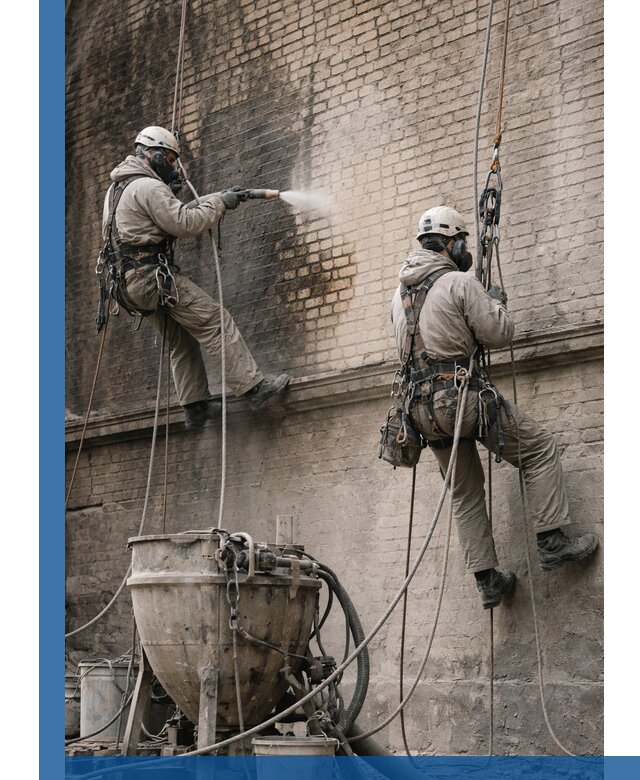 Пескоструйная очистка фасадов в Краснокамске профессионально