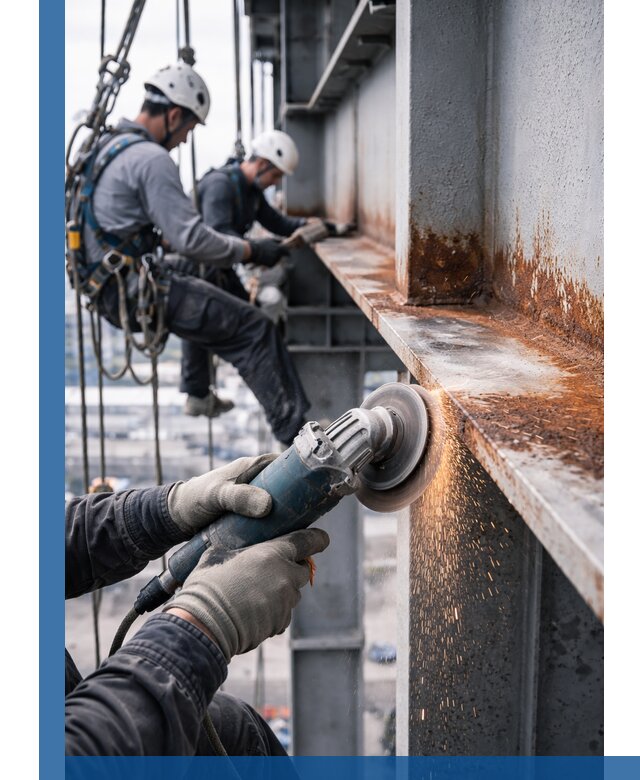 Зачистка металла от ржавчины и подготовка поверхностей в Краснокамске