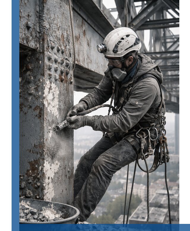 Удаление старой краски с металлических конструкций в Краснокамске