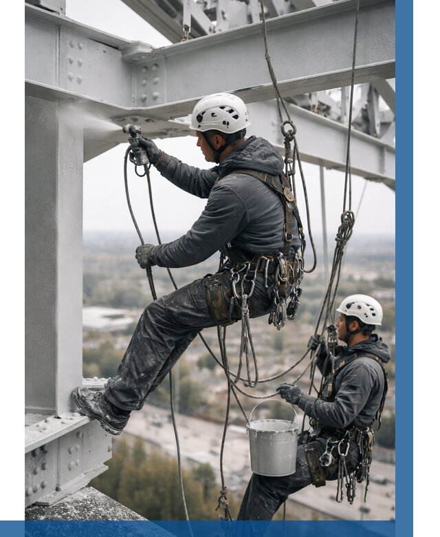 Покраска металлоконструкций на высоте в Краснокамске 355 р |ВЫСОТНИК-Кнм