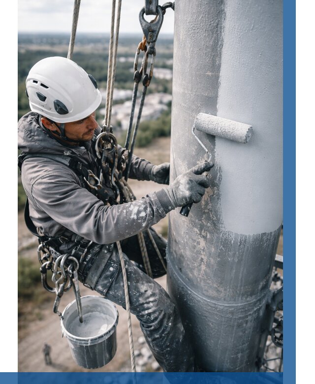 Покраска мачт связи под ключ в Краснокамске от 862 р. | ВЫСОТНИК-Кнм