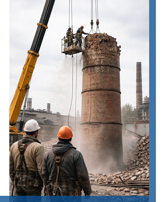 Демонтаж дымовой трубы в Краснокамске от 91233 р. | ВЫСОТНИК-Кнм, смета