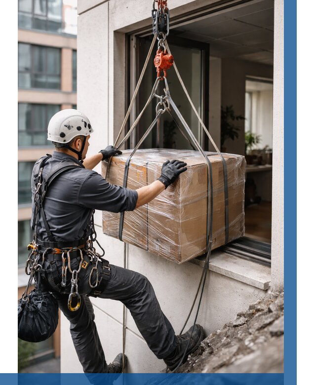 Подъем груза через окно в Краснокамске от 4562 р. | ВЫСОТНИК-Кнм