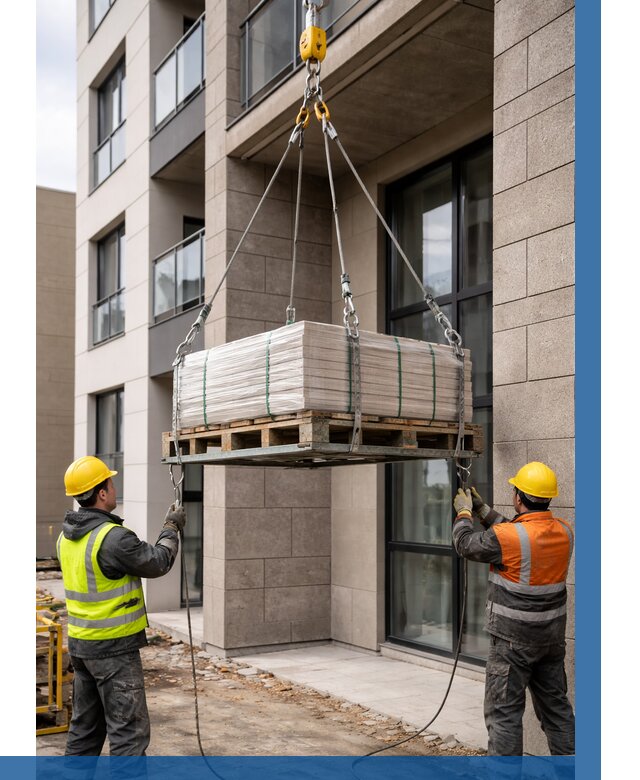 Подъем керамогранита на этаж в Краснокамске от 3548 р. | ВЫСОТНИК-Кнм