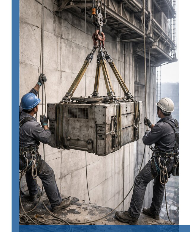 Такелажные работы на высоте, подъем и монтаж грузов в Краснокамске