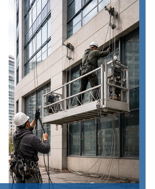 Монтаж и подъем фасадной люльки в Краснокамске от 12164 р. | ВЫСОТНИК-Кнм