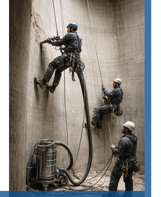 Зачистка силосов в Краснокамске от 4562 р. Договор и смета ВЫСОТНИК-Кнм